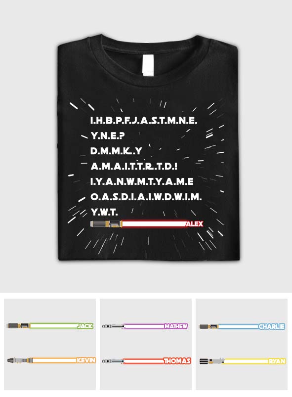 Personalized Star Wars Force T-shirt Hoodie Gift for Fans T-shirt & Hoodie GradoCreations