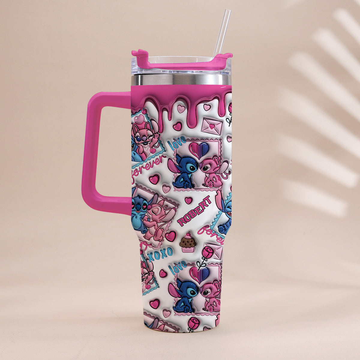Personalized Ohana Tumbler With Handle Custom Gift for Couples Tumbler With Handle GradoCreations