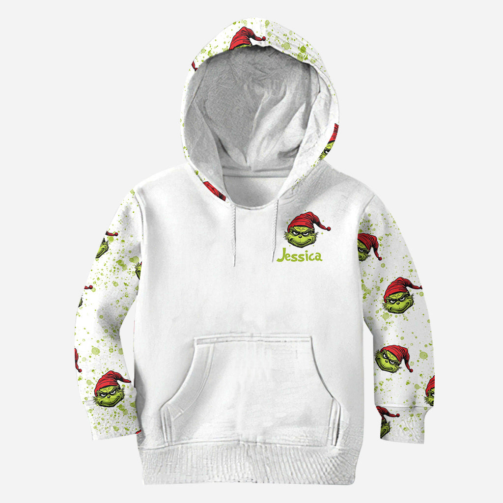 Personalized Grinch Hoodie & Leggings Set Custom Name Gift for Christmas Hoodie & Leggings GradoCreations