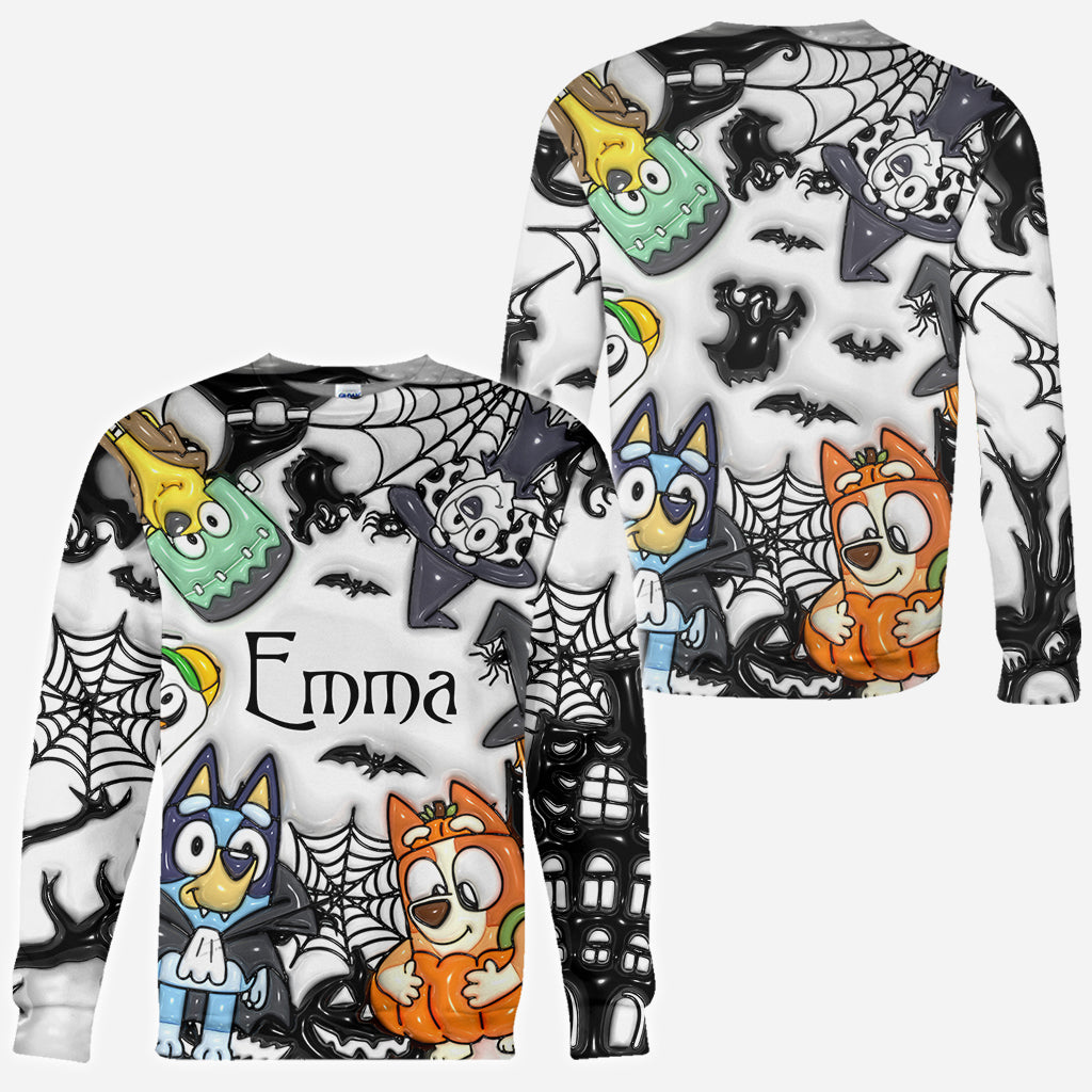 Personalized Halloween All-Over Shirt Custom Name Gift for Kids All Over Shirt GradoCreations
