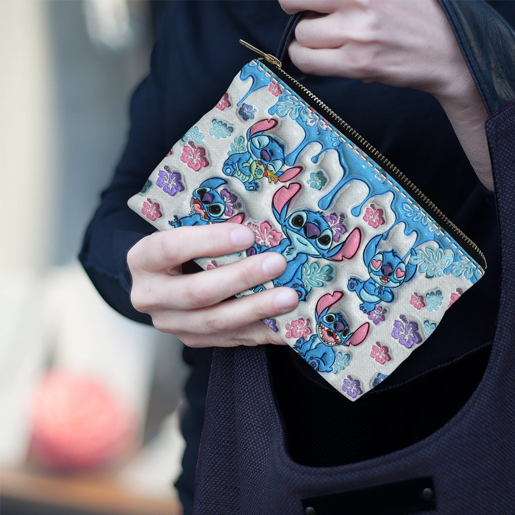Personalized Ohana Pouch with Cute Stitch Design for Her Pouch GradoCreations