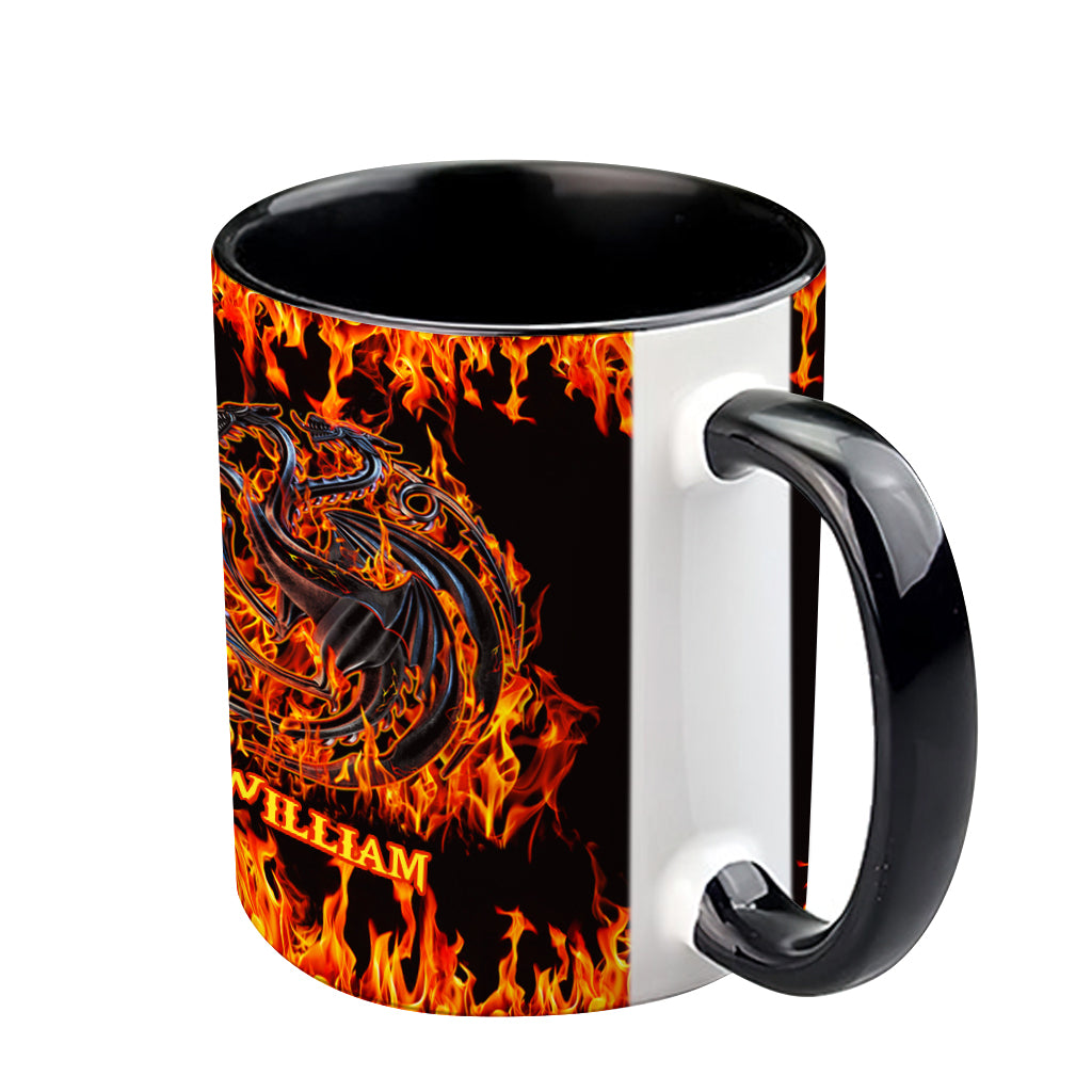 Personalized Fire & Blood Game Accent Mug Custom Name Gift Accent Mug GradoCreations