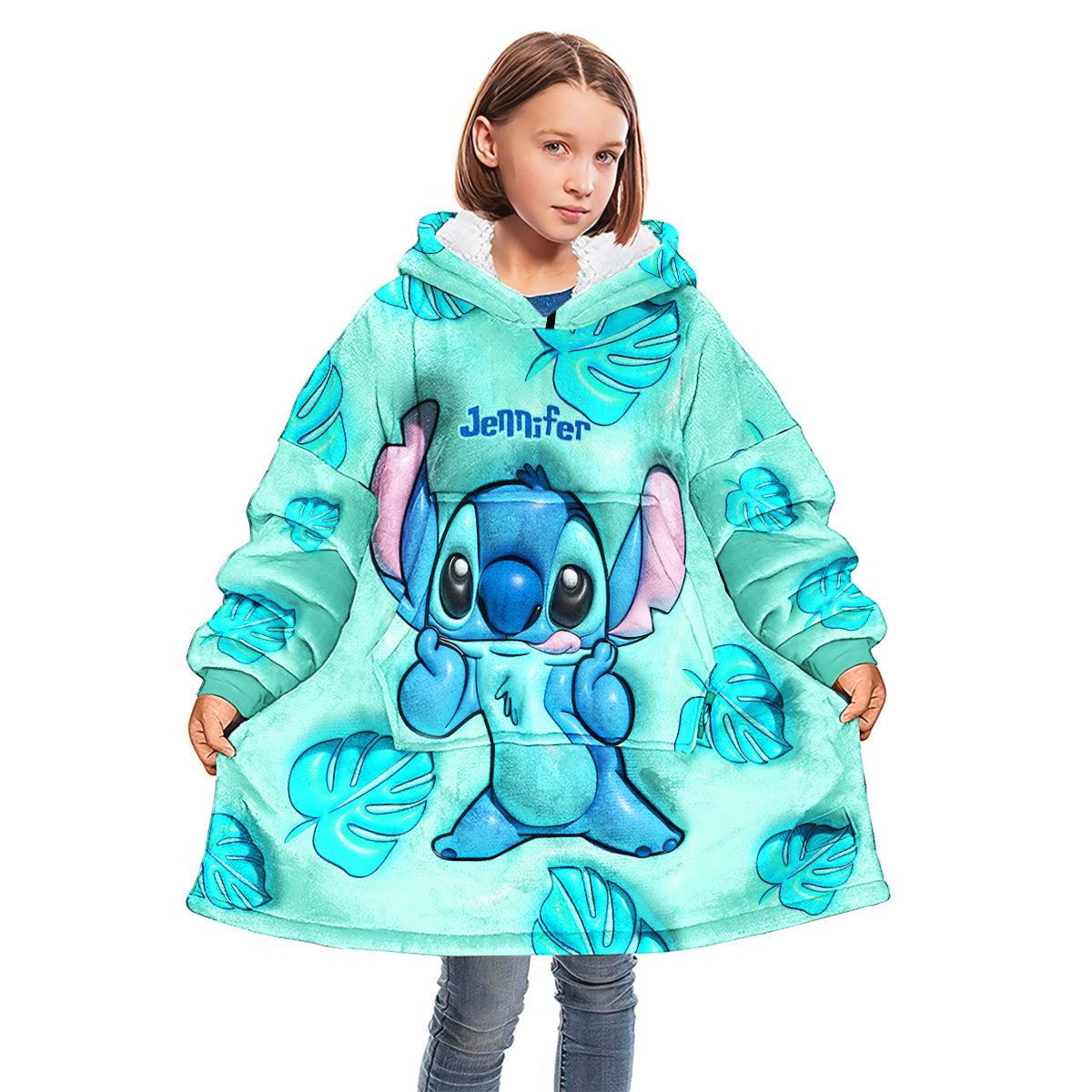 Personalized Ohana Blanket Hoodie Custom Name Gift for Family Blanket Hoodie GradoCreations