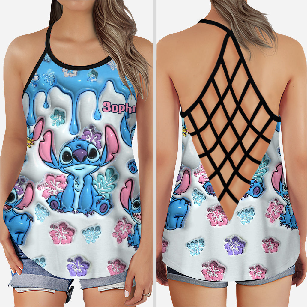 Personalized Ohana Cross Tank Top & Leggings Set for Mom Cross Tank Top & Leggings GradoCreations
