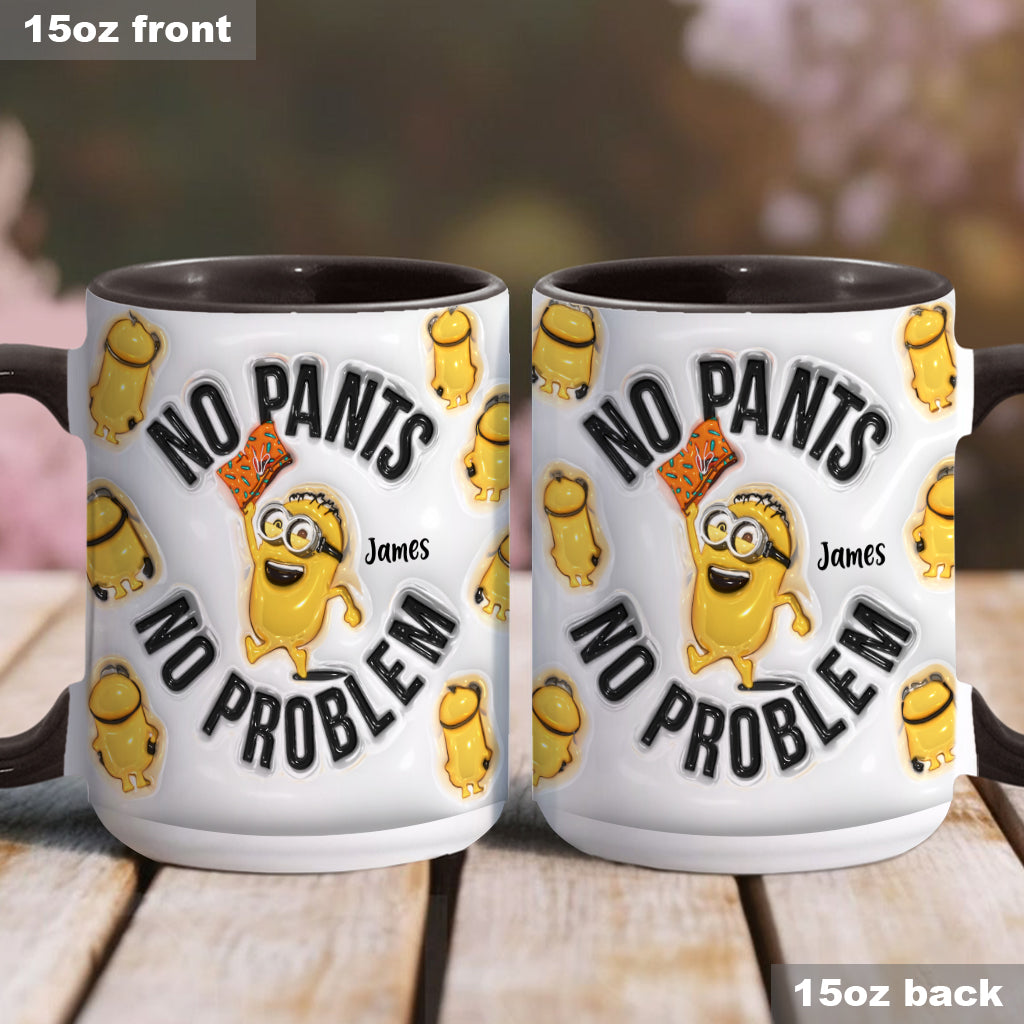 Personalized Minion Mug Custom Name No Pants No Problem Gift Accent Mug GradoCreations