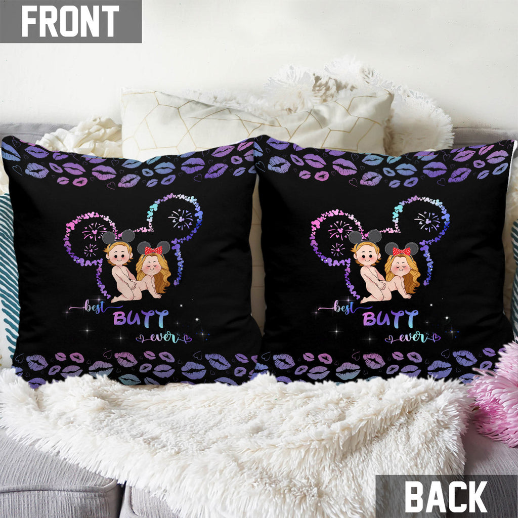 Personalized Best Butt Ever Mouse Ears Throw Pillow for Couples Throw Pillow GradoCreations
