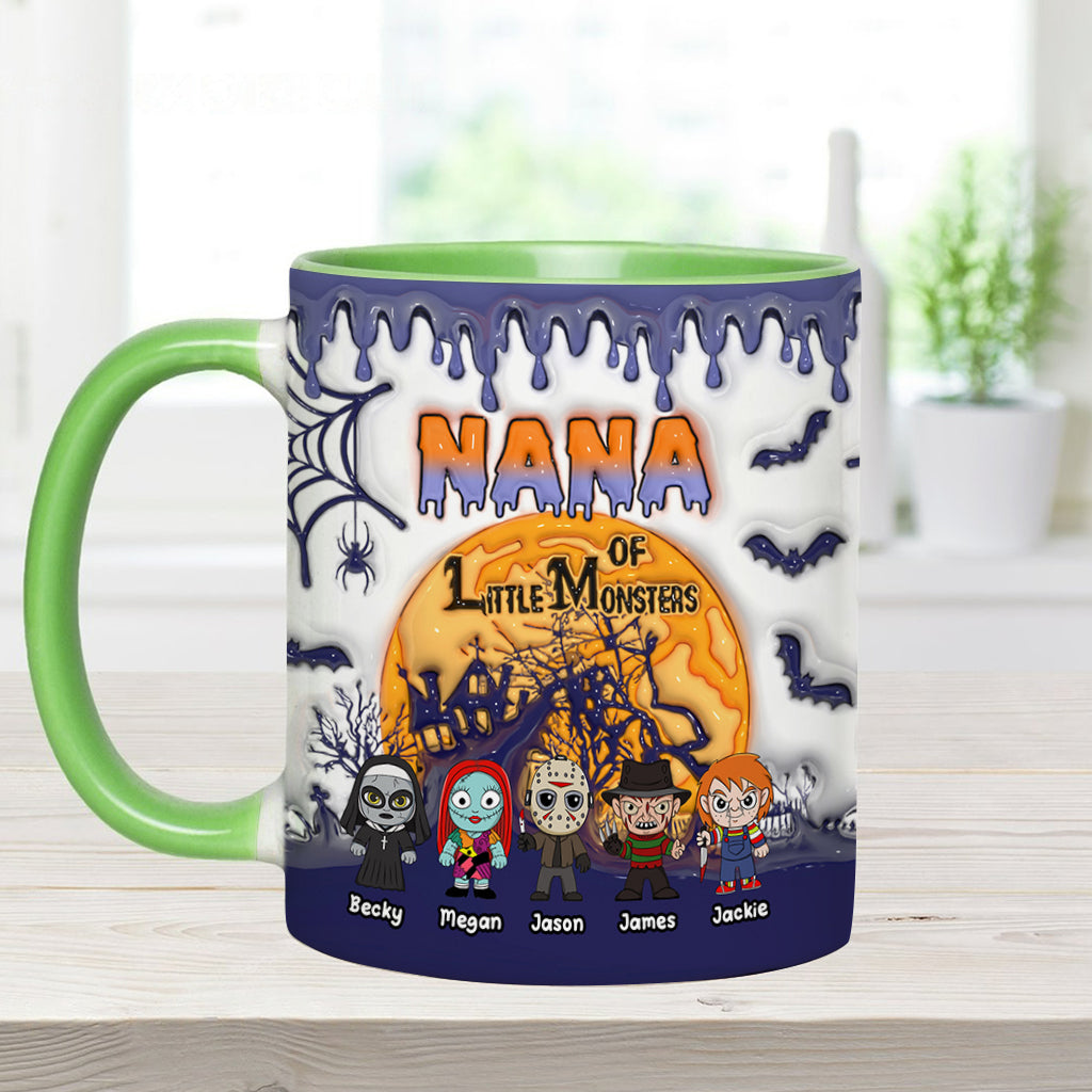 Personalized Halloween Mug for Grandma of Little Monsters Accent Mug GradoCreations