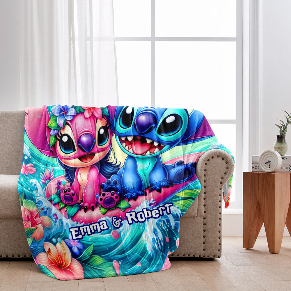Personalized Ohana Blanket Custom Name Gift for Couples Blanket GradoCreations