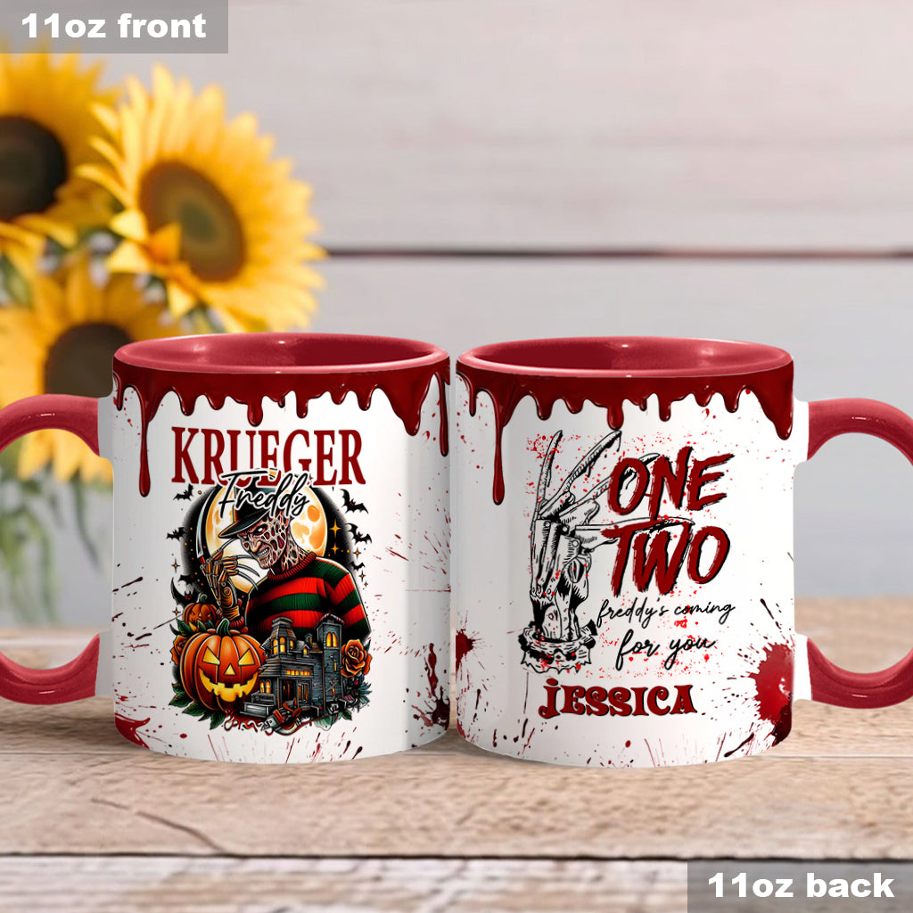 Personalized Horror Accent Mug Custom Name Gift for Fans Accent Mug GradoCreations