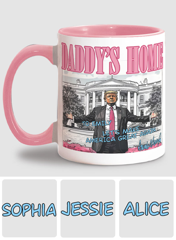 Personalized Two-Tone Accent Mug Custom Name Gift for Dad Accent Mug GradoCreations