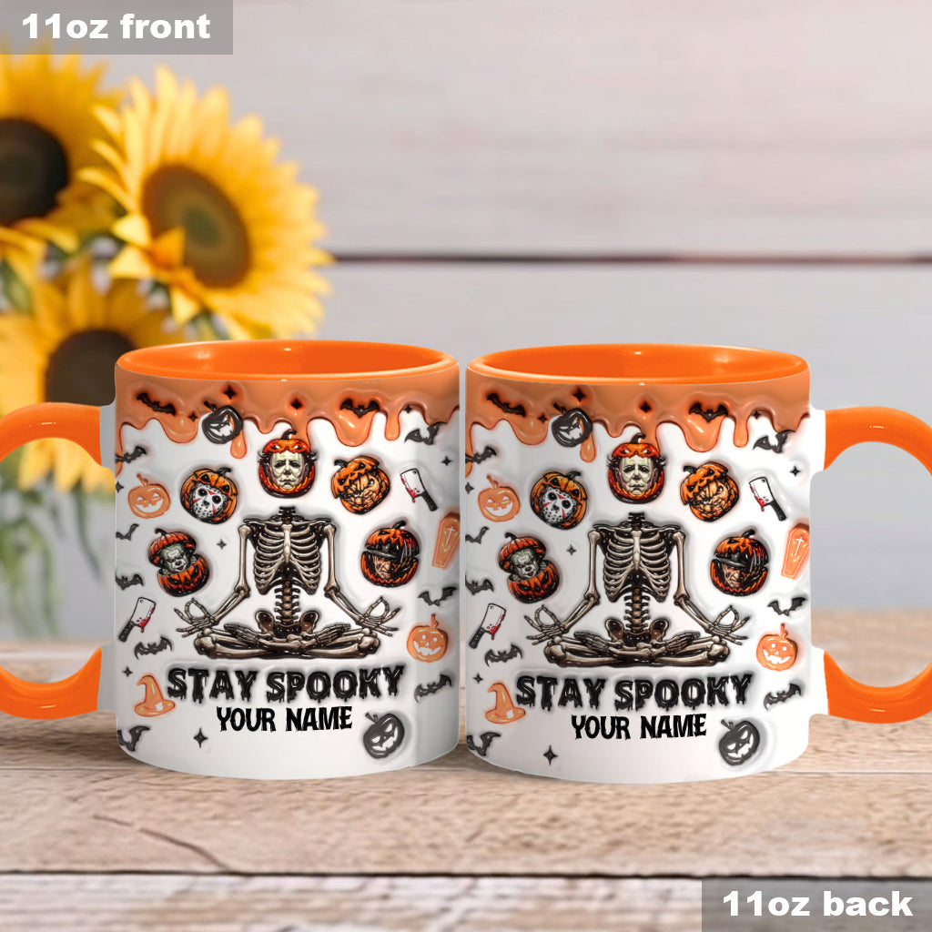 Personalized Stay Spooky Accent Mug Custom Name Gift Accent Mug GradoCreations
