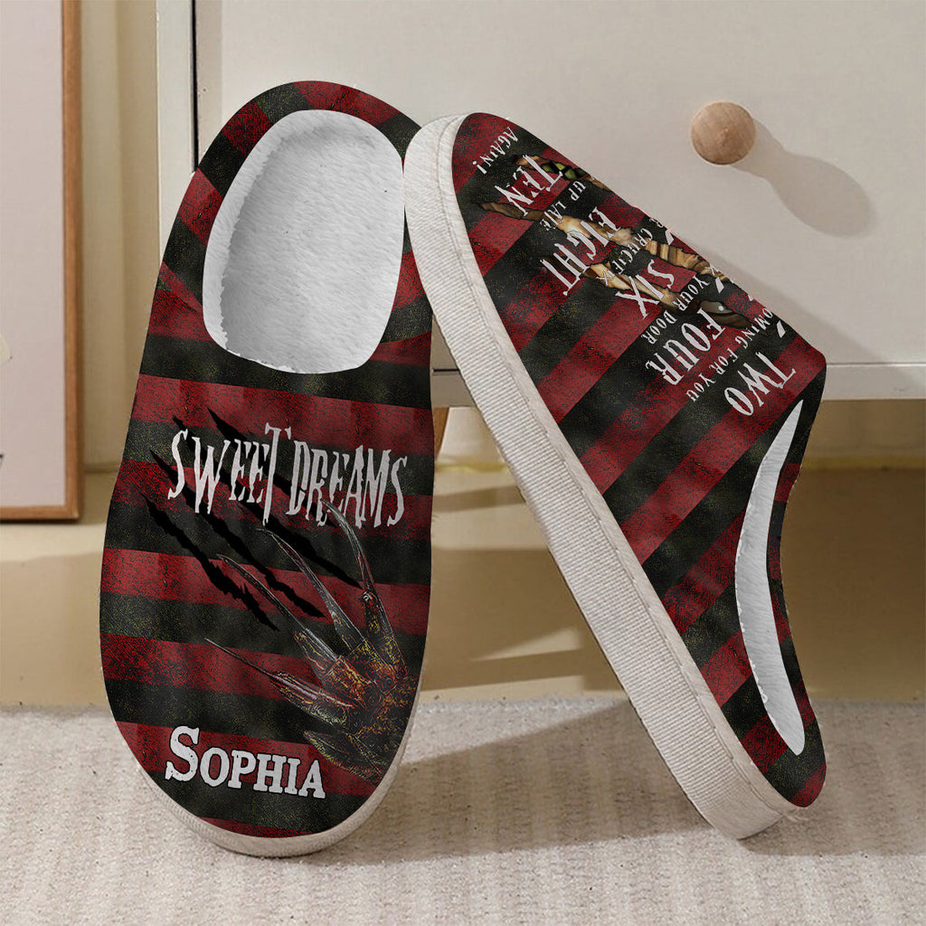 Personalized Sweet Dreams Slippers Custom Name Cozy Gift Slippers GradoCreations