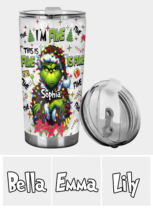 Personalized Grinch Tumbler Christmas Gift for Mom with Name Tumbler GradoCreations