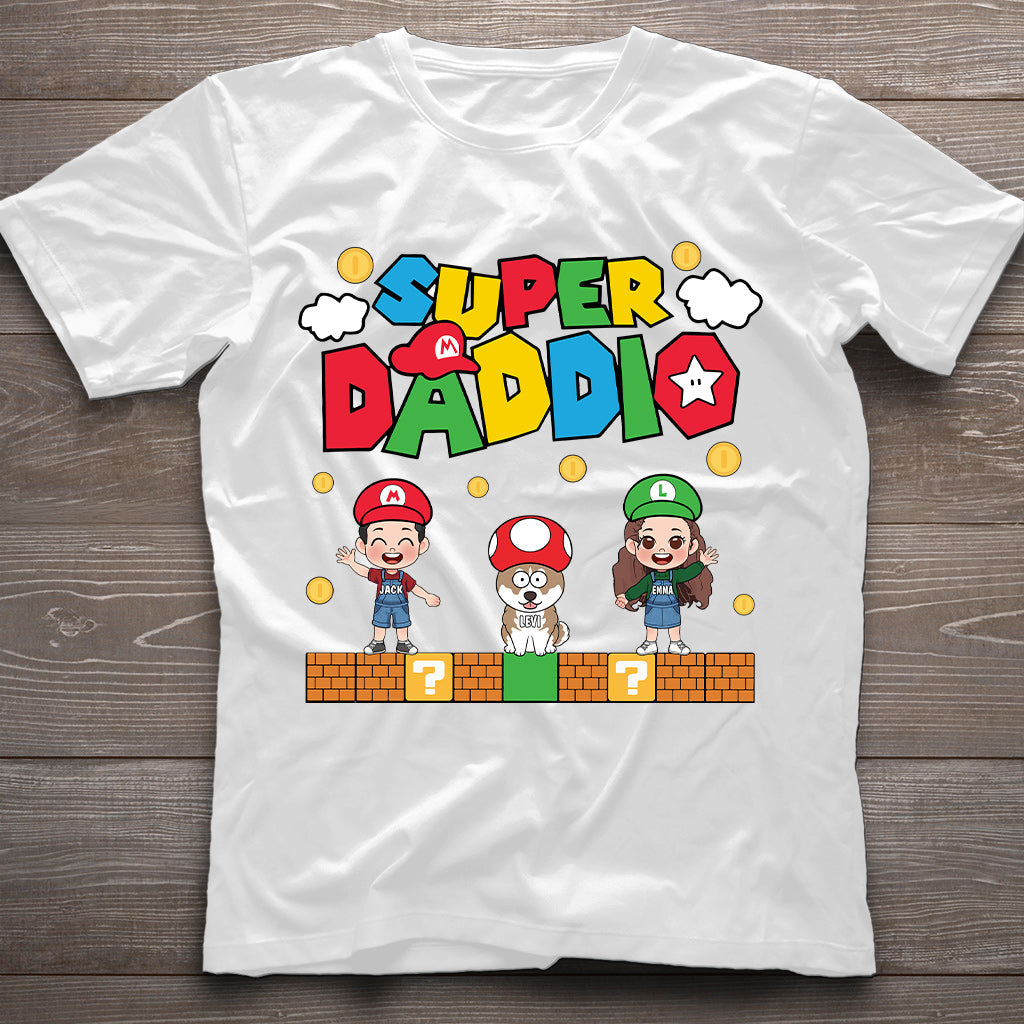 Personalized Super Daddio T-shirt & Hoodie Gift for Dad T-shirt & Hoodie GradoCreations