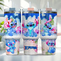 Personalized Tropical Vibe Tumbler With Handle Custom Name Gift Tumbler With Handle GradoCreations