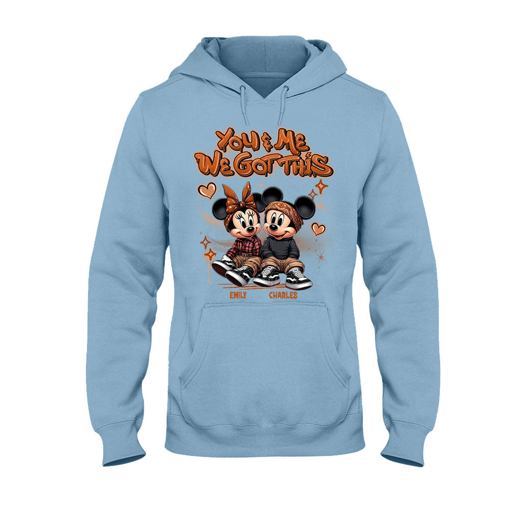 Personalized Couples Mouse T-shirt & Hoodie with Custom Names for Engagement or Anniversary T-shirt & Hoodie GradoCreations