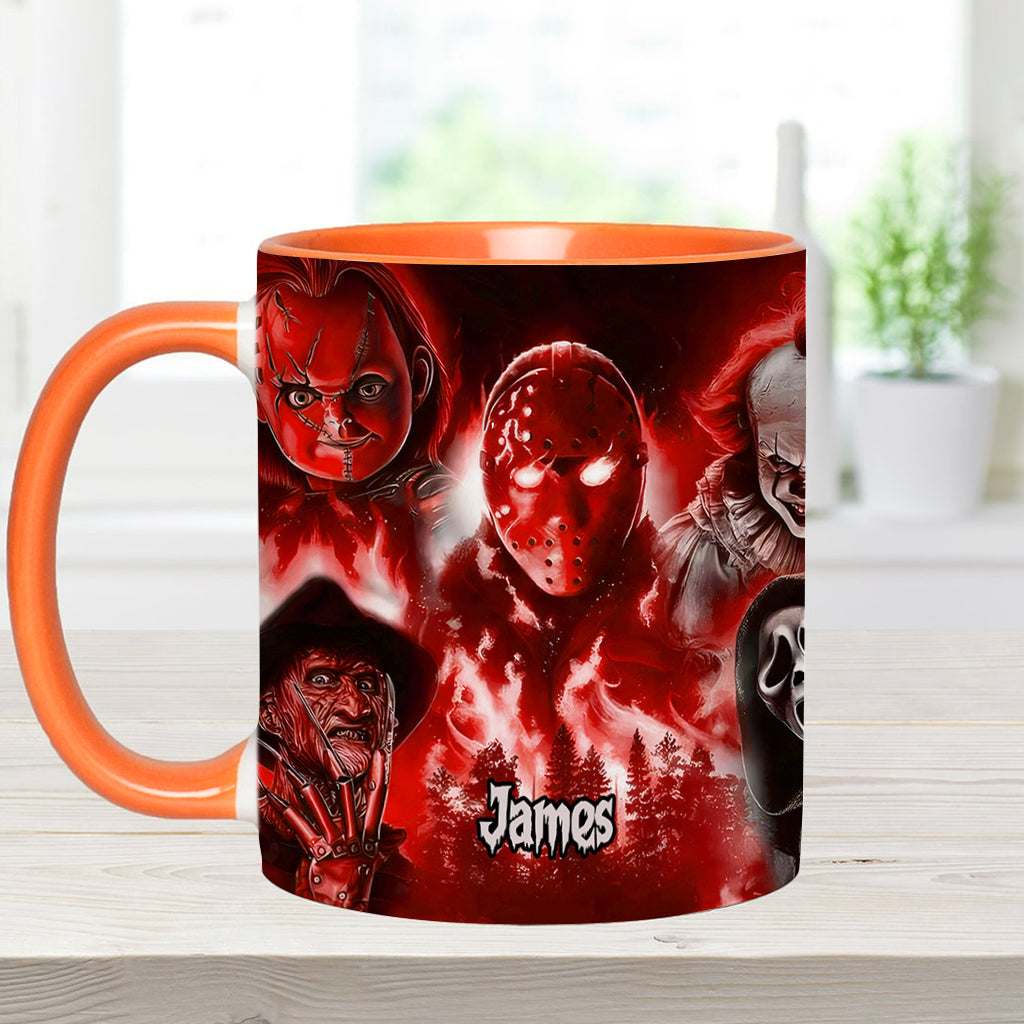 Personalized Horror Movie Accent Mug Custom Name Gift for Fans Accent Mug GradoCreations