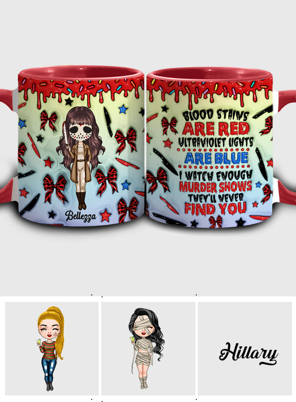 Personalized Accent Mug for Murder Mystery Lovers - Fun Gift Accent Mug GradoCreations