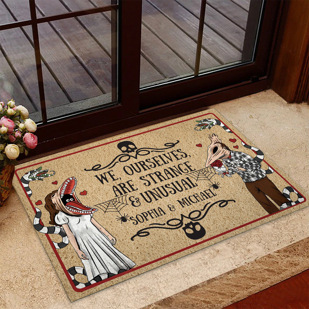 Personalized Doormat We Ourselves Are Strange & Unusual Gift for Couples Doormat GradoCreations