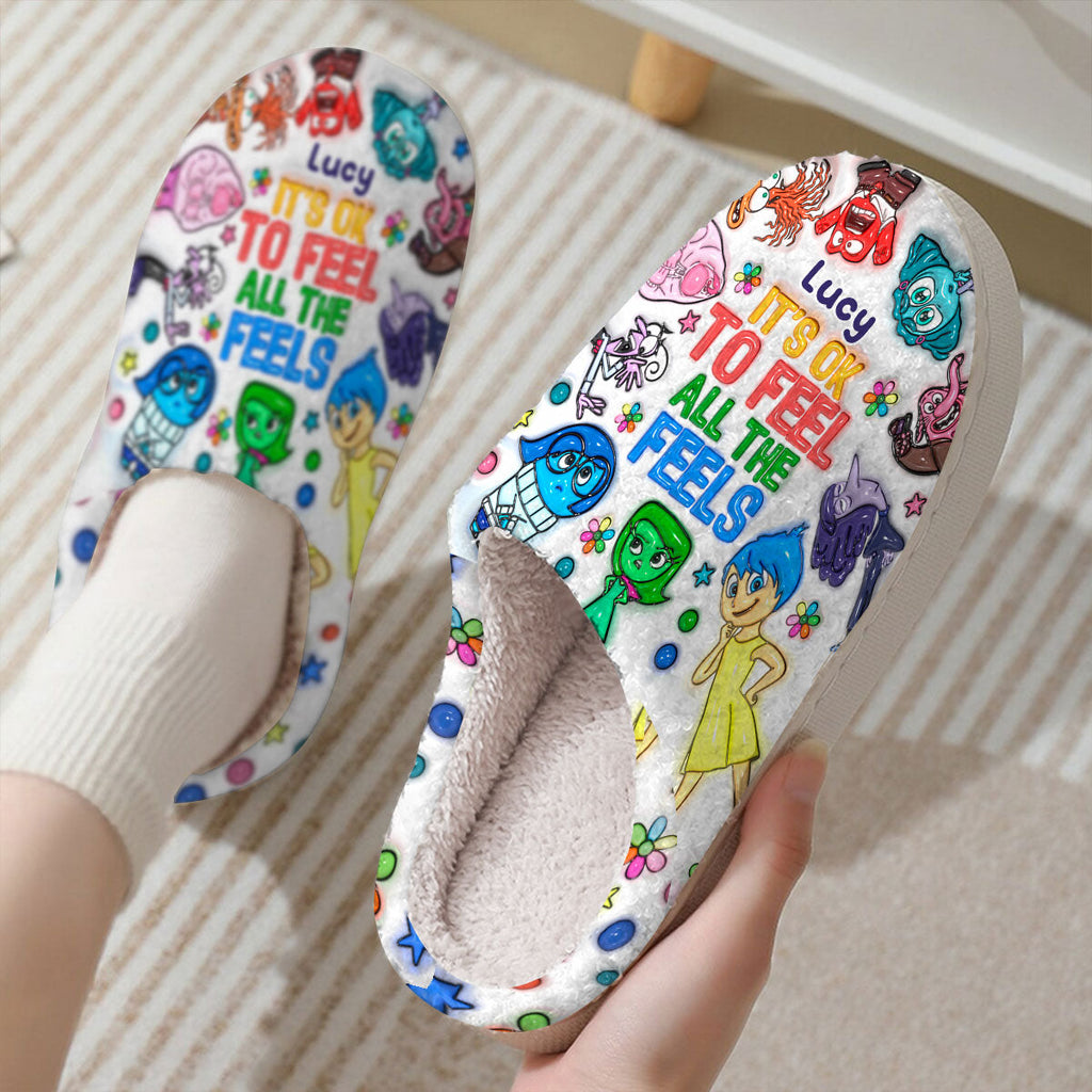 Personalized Cozy Slippers Custom Name Gift for Birthday Slippers GradoCreations