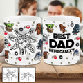 Personalized Best Dad in the Galaxy Mug Custom Names Gift Mug GradoCreations