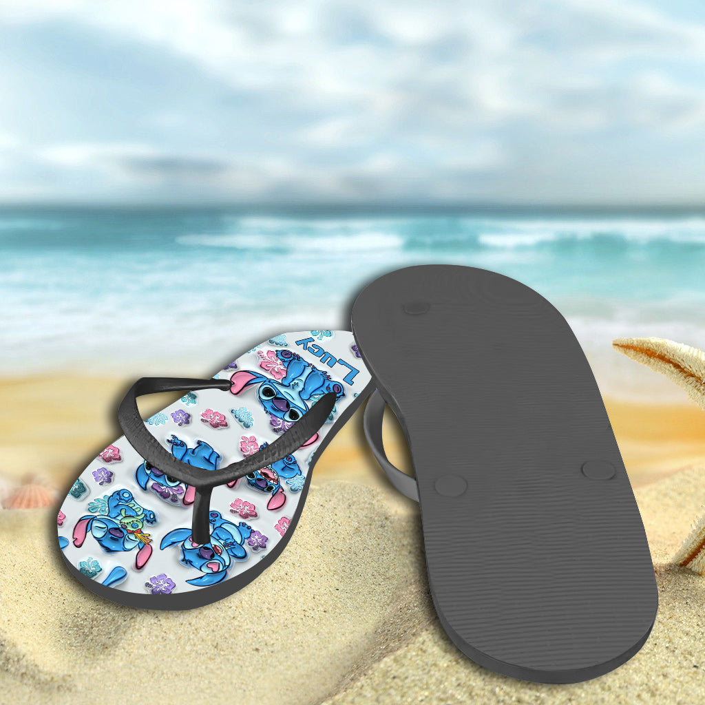 Personalized Ohana Flip Flops Custom Name Beach Gift Flip Flops GradoCreations