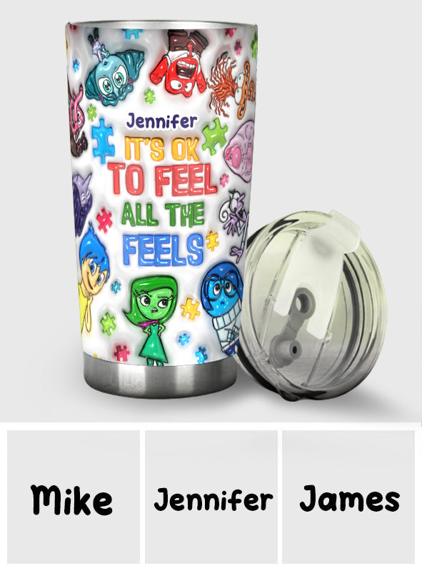 Personalized Autism Awareness Tumbler Custom Name Gift for Kids Tumbler GradoCreations