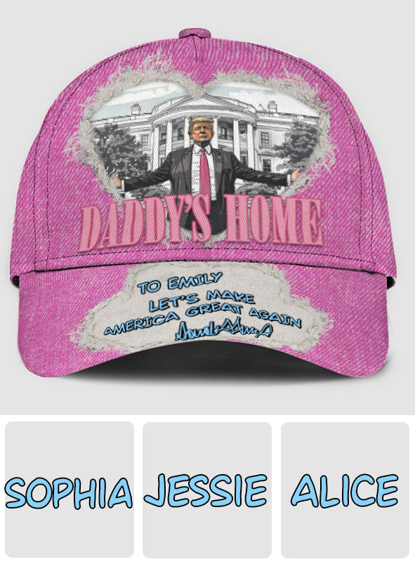Personalized Classic Cap Daddy's Home Custom Name Gift for Dad Classic Cap GradoCreations