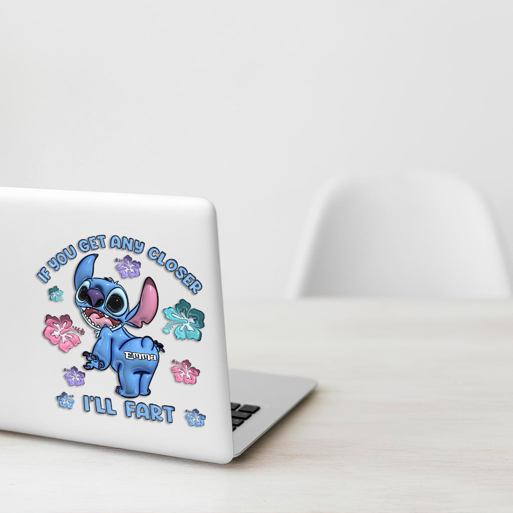 Personalized Stitch Decal Die Cut Custom Name Fun Gift Decal Die Cut GradoCreations