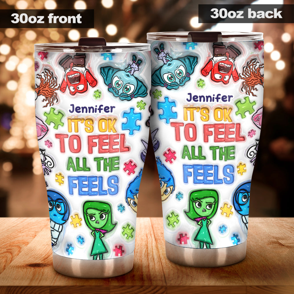 Personalized Autism Awareness Tumbler Custom Name Gift for Kids Tumbler GradoCreations