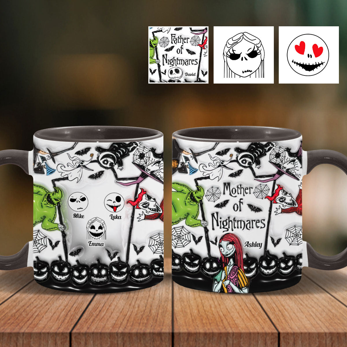 Personalized Nightmare Accent Mug Custom Name Gift for Mom or Dad Accent Mug GradoCreations