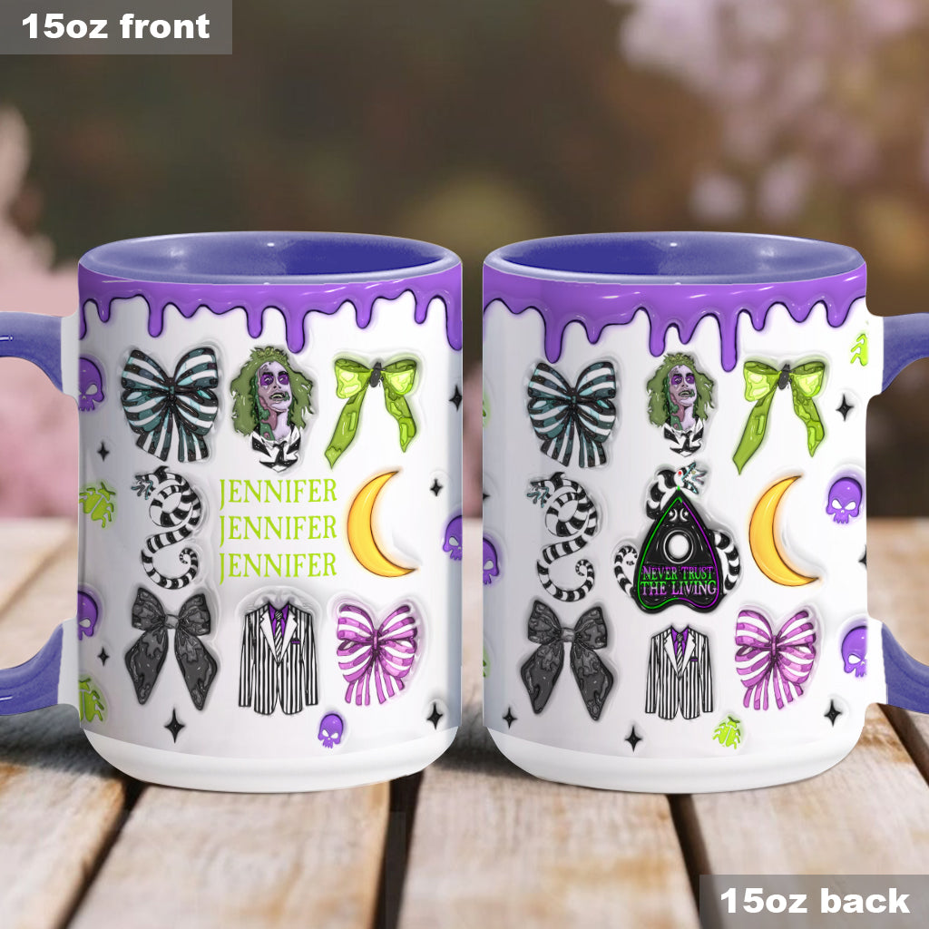 Personalized Accent Mug with Unique Design for Halloween Gift Accent Mug GradoCreations