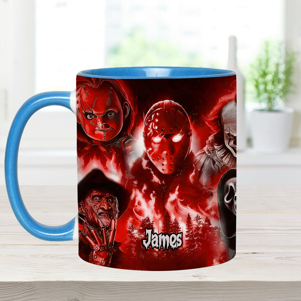 Personalized Horror Movie Accent Mug Custom Name Gift for Fans Accent Mug GradoCreations