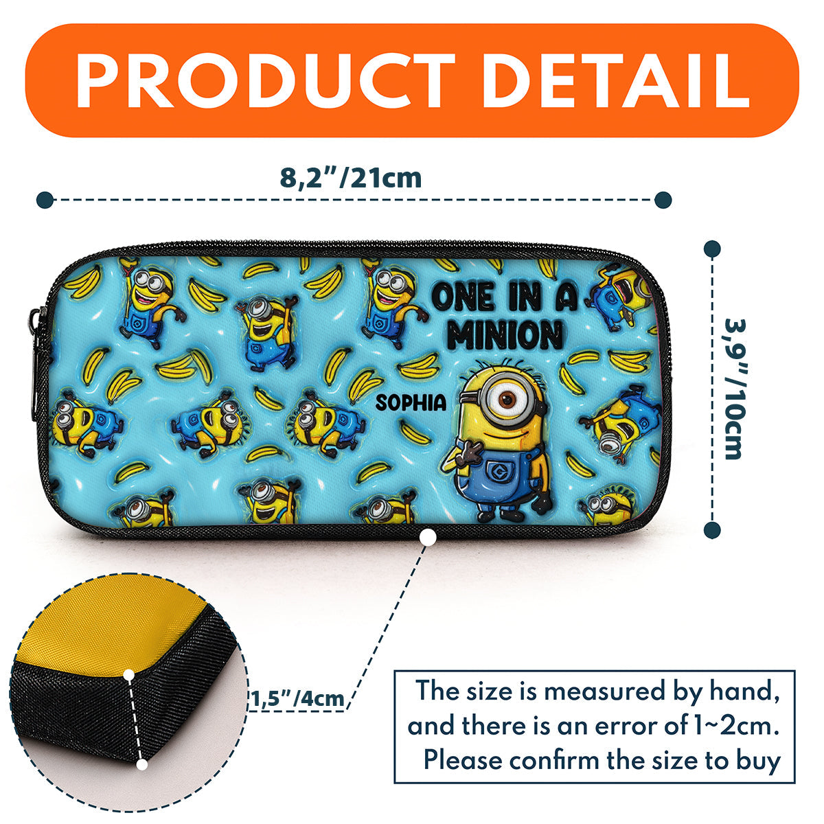 Personalized Minions Pencil Case Custom Name Gift for Kids Pencil Case GradoCreations