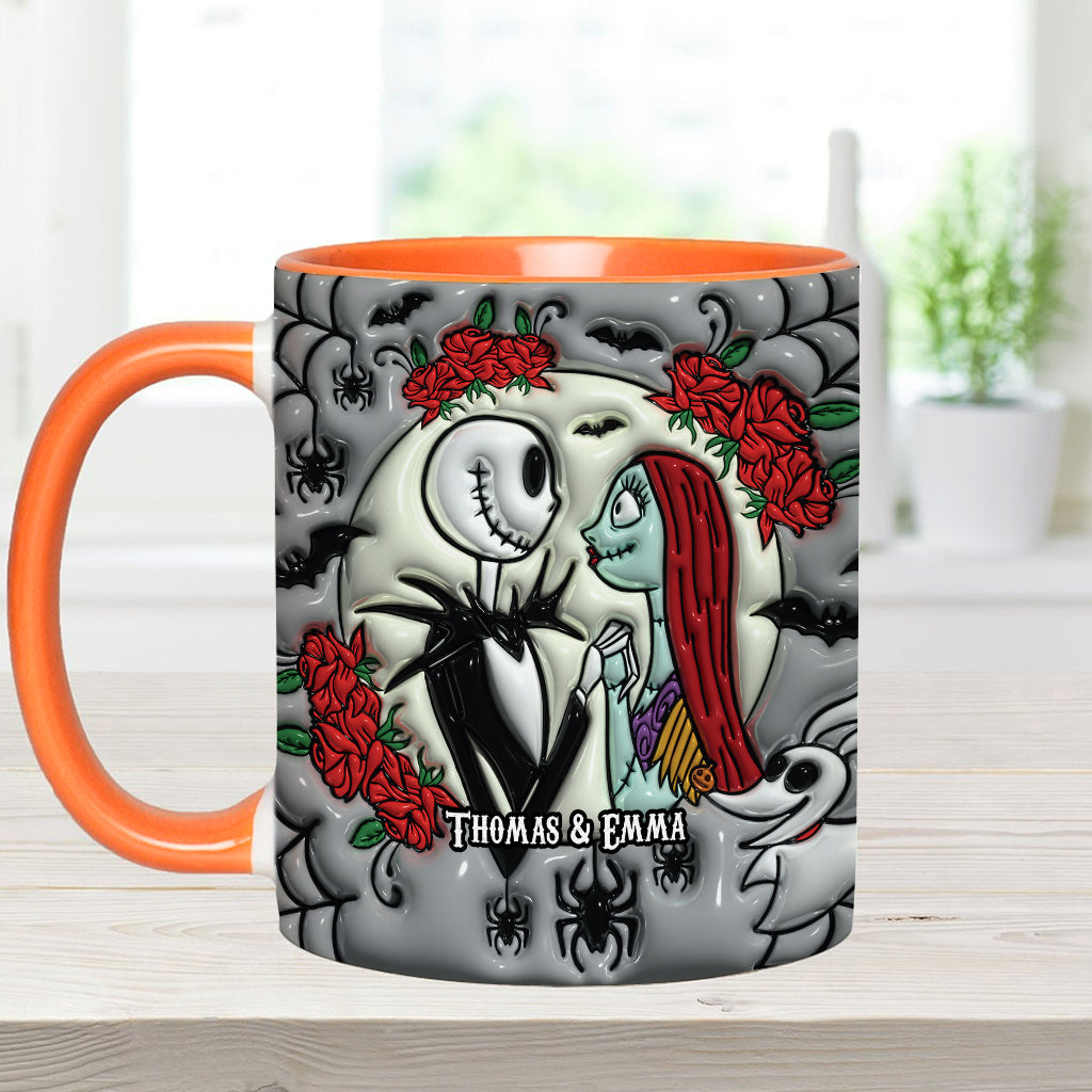 Personalized Nightmare Accent Mug for Couples | Custom Name Gift Accent Mug GradoCreations