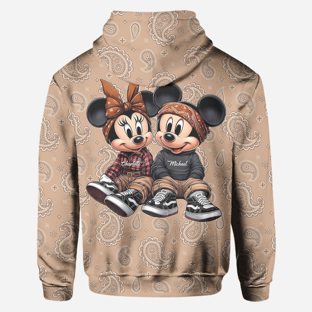 Personalized All Over Shirt Cute Mouse Couple Gift for Anniversary All Over Shirt GradoCreations