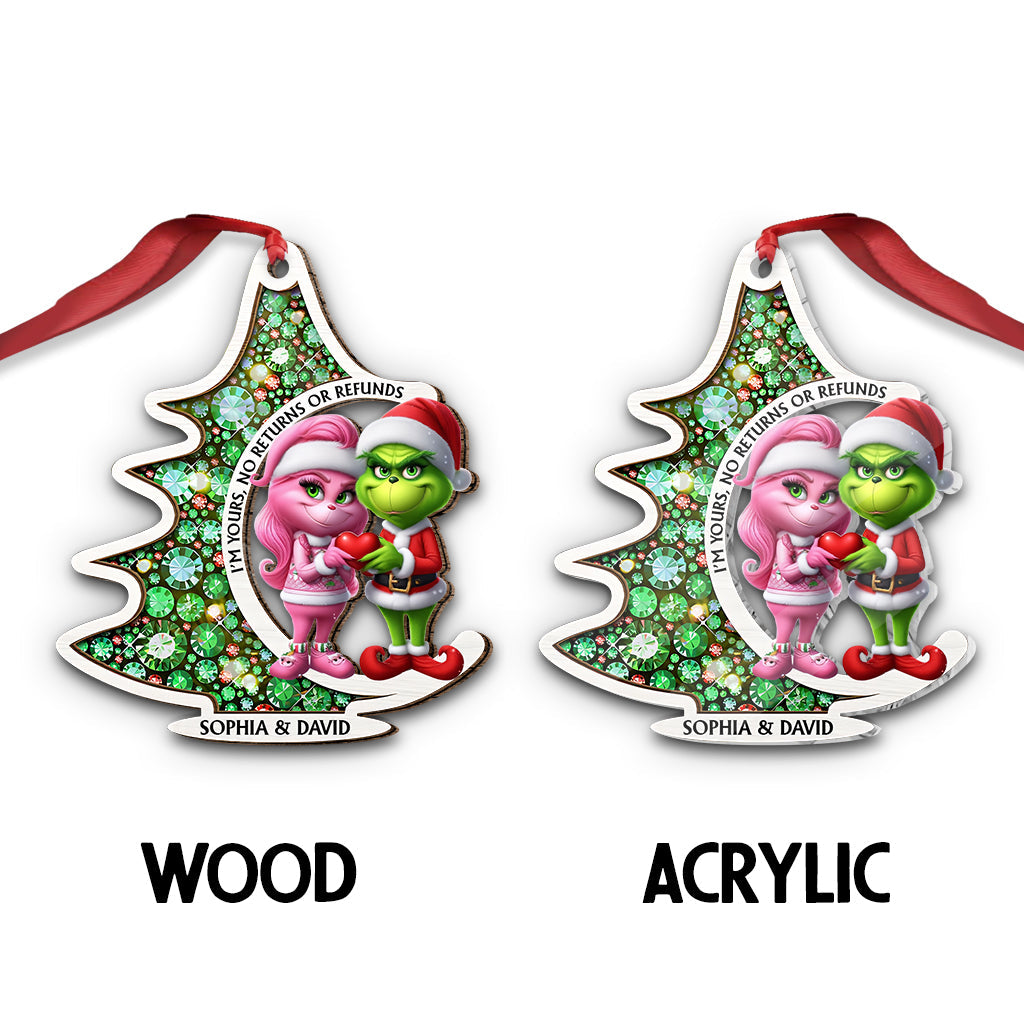 Personalized Grinch Christmas Tree Ornament Custom Gift Ornament GradoCreations