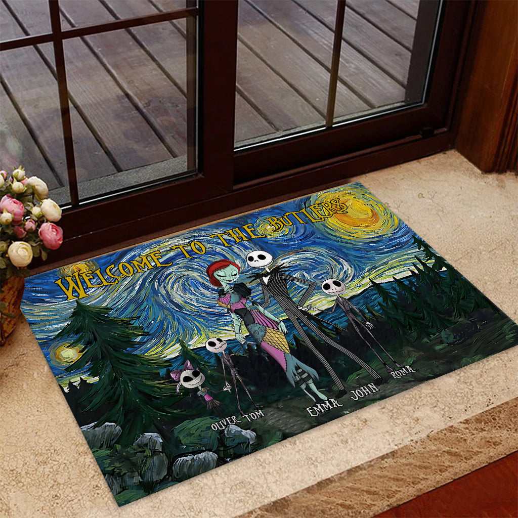 Personalized Nightmare Doormat Custom Welcome Mat for Family Doormat GradoCreations