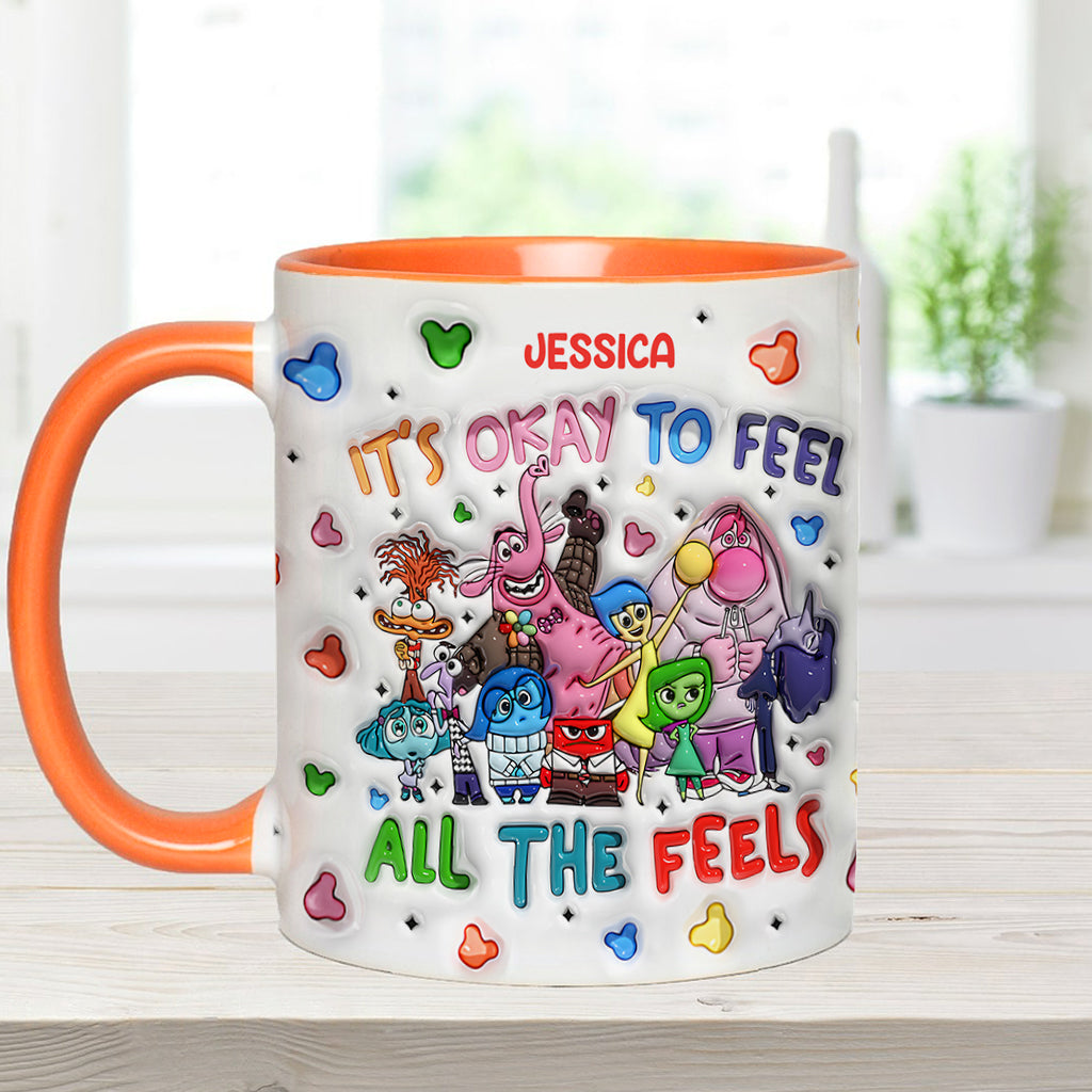 Personalized Ceramic Accent Mug Custom Name Feelings Gift Accent Mug GradoCreations