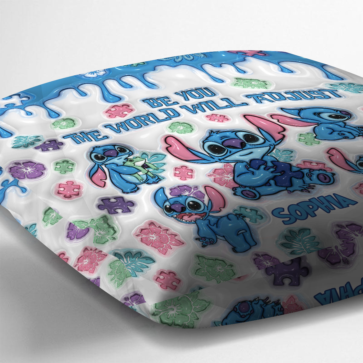 Personalized Autism Awareness Throw Pillow Custom Name Gift Throw Pillow GradoCreations