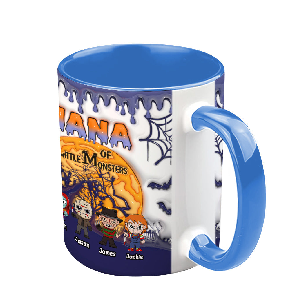 Personalized Halloween Mug for Grandma of Little Monsters Accent Mug GradoCreations