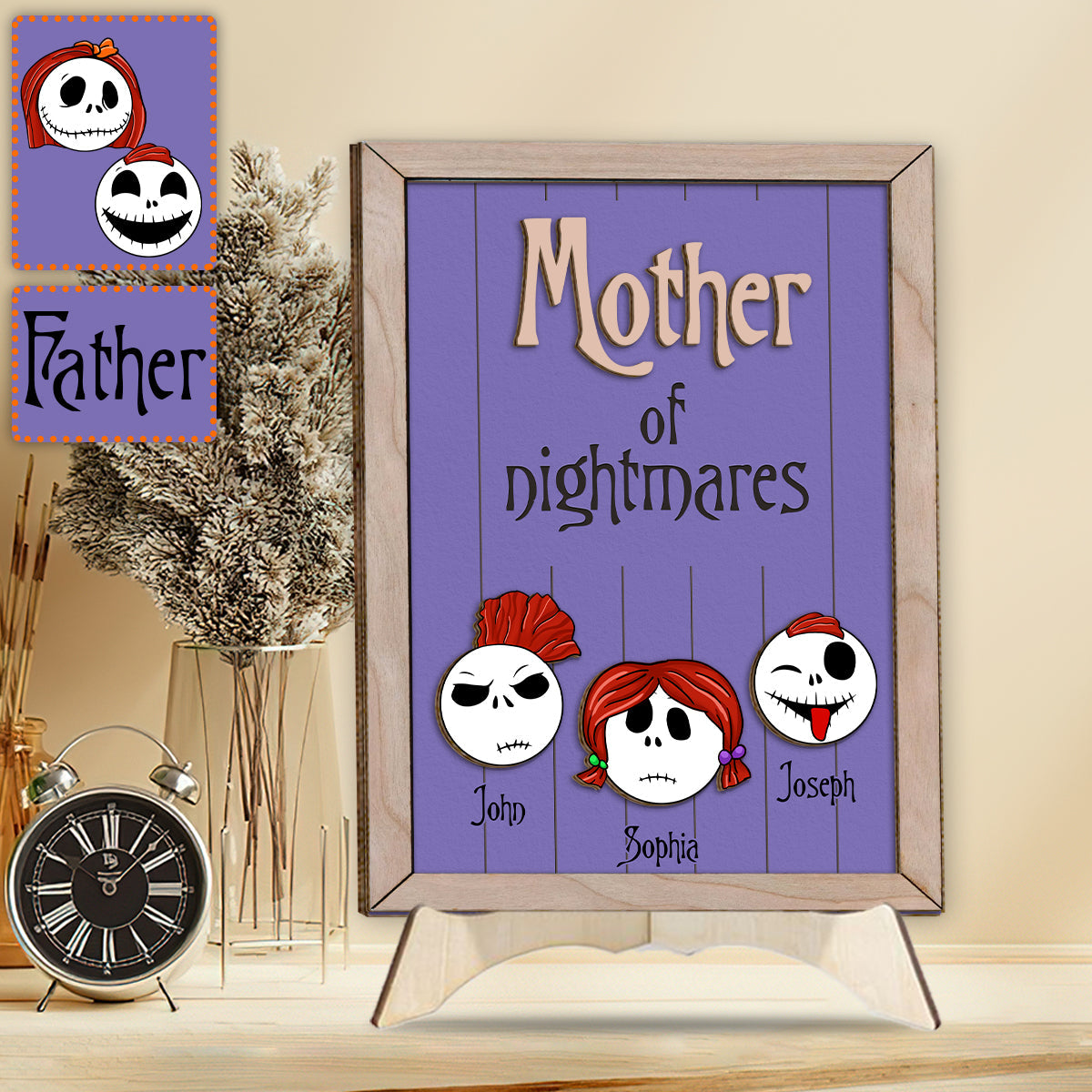 Personalized 2 Layered Wood Sign for Family Gift Decor 2 Layered Wood Sign GradoCreations