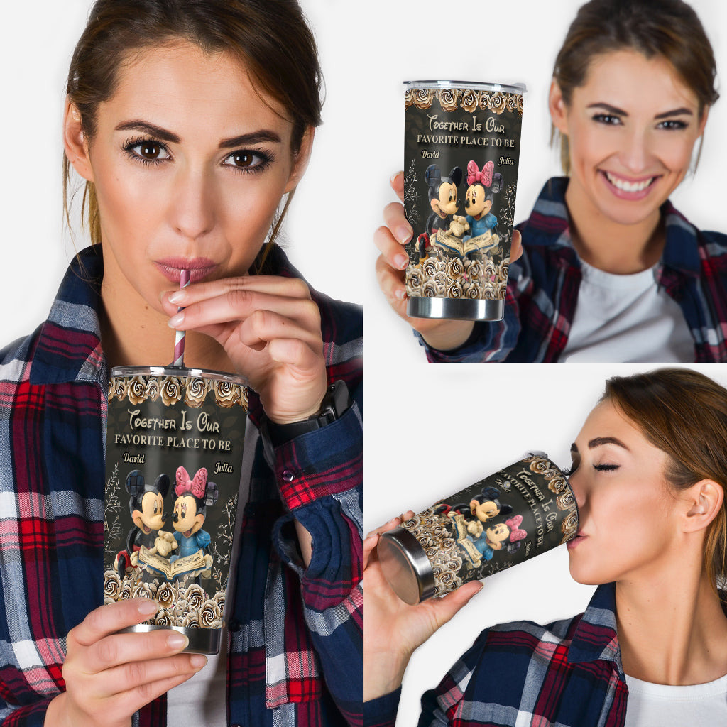 Personalized Mickey Mouse Tumbler Custom Name Gift for Couple Tumbler GradoCreations