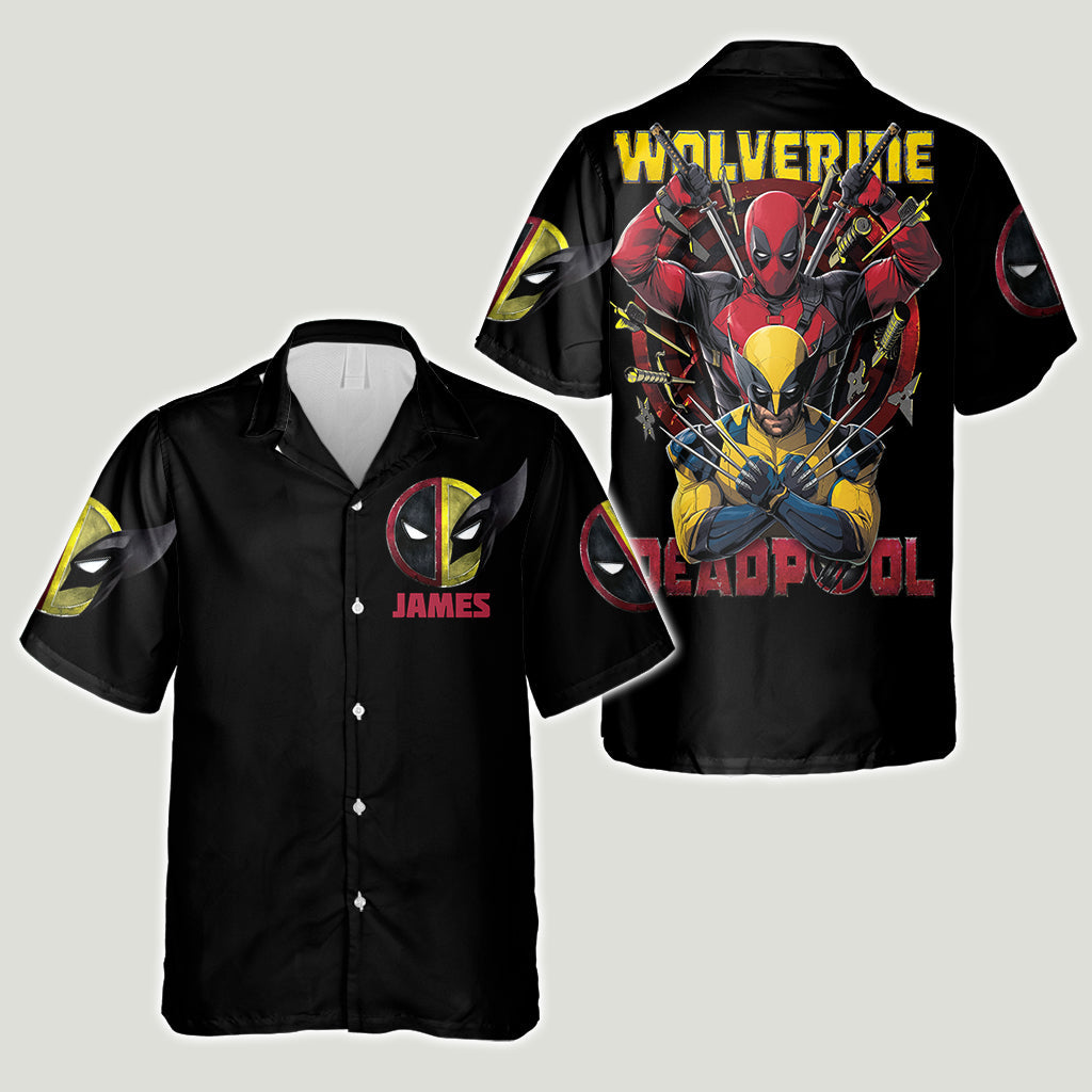 Personalized Marvel Character Hawaiian Shirt Custom Name Gift Hawaiian Shirt GradoCreations