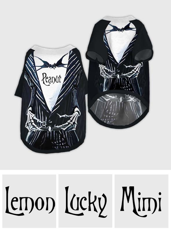 Personalized Skellington Dog Shirt Custom Pet Costume Pet Shirt GradoCreations