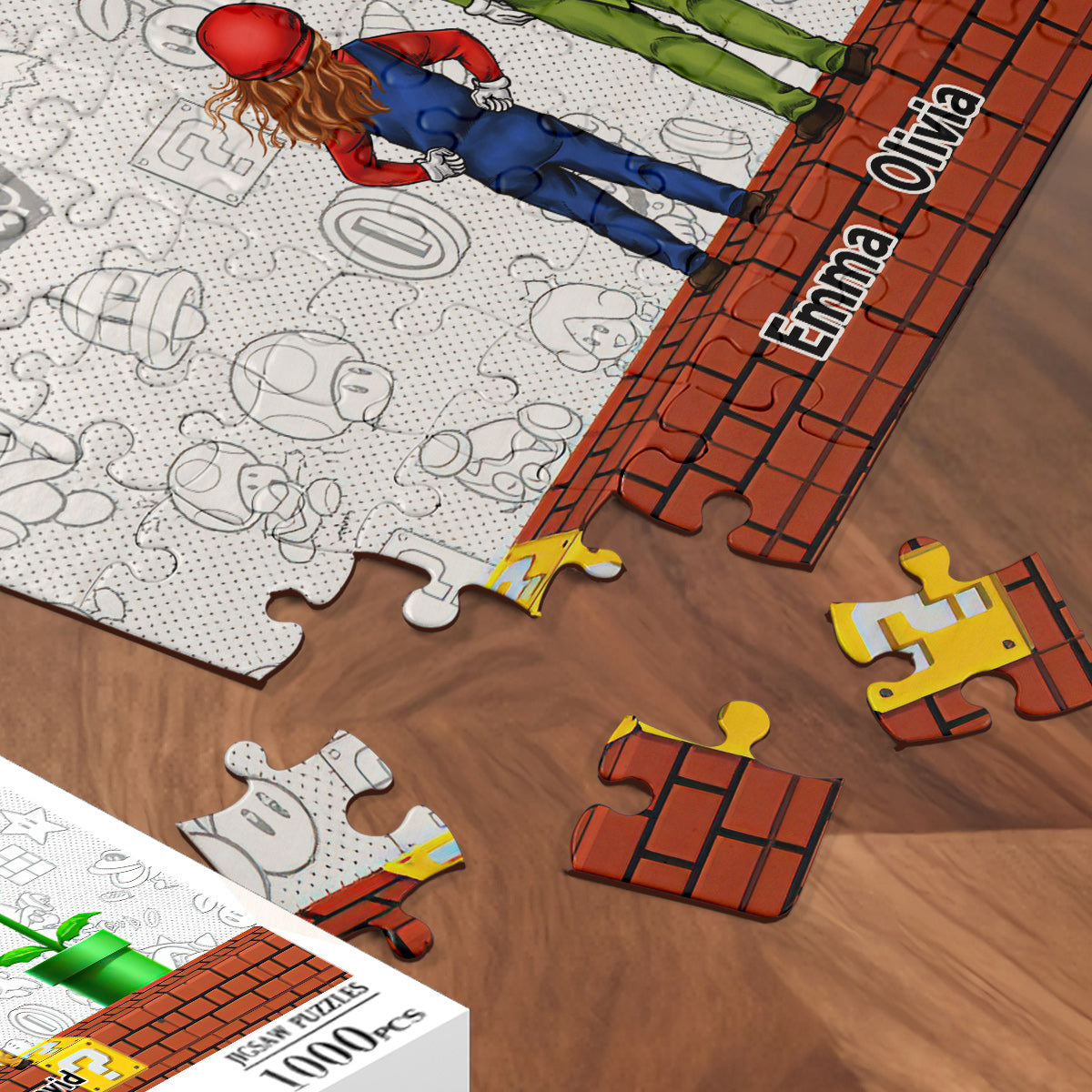 Personalized Super Plumber Jigsaw Puzzle Custom Name Gift for Dad Jigsaw Puzzle GradoCreations