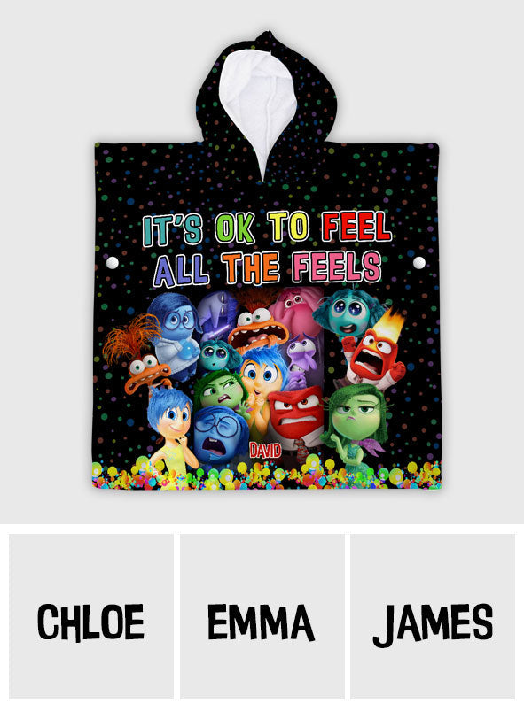 Personalized Kid Hooded Towel Poncho with Name | Unique Gift Kid Hooded Towel Poncho GradoCreations