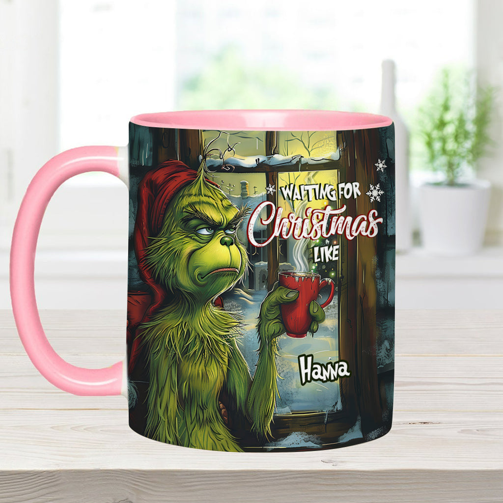 Personalized Grinch Accent Mug Custom Name Christmas Gift Accent Mug GradoCreations