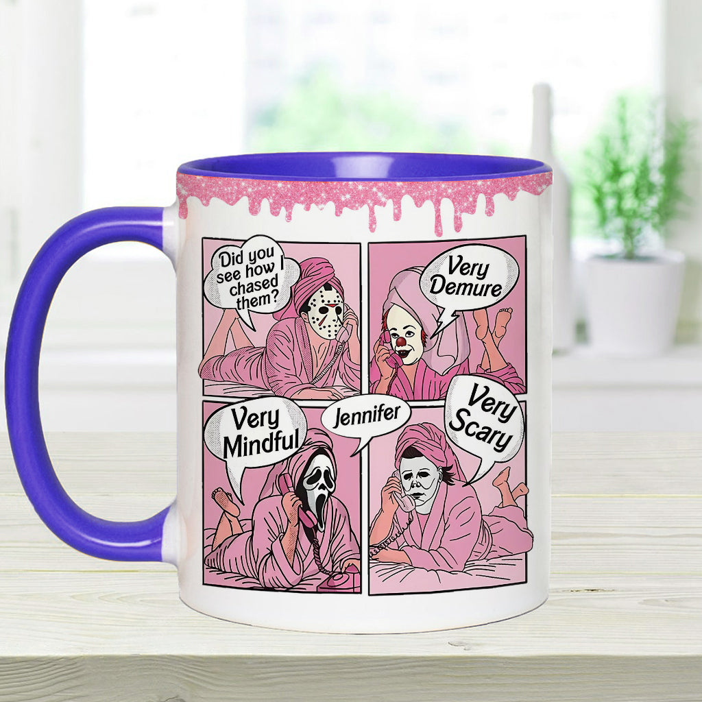 Personalized Spooky Accent Mug Custom Name Unique Gift Accent Mug GradoCreations