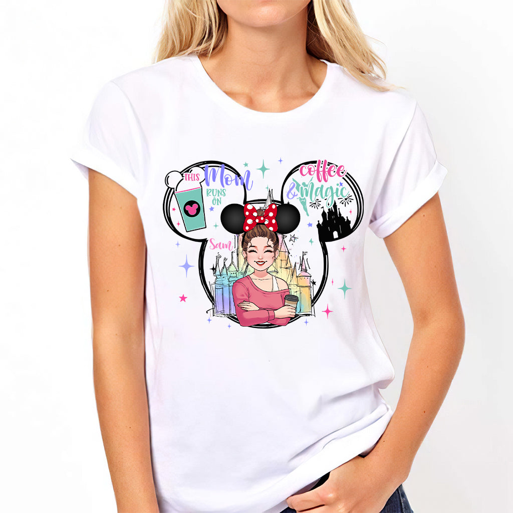 Personalized Coffee Magic Mouse T-shirt for Mom – Custom Name Gift T-shirt & Hoodie GradoCreations